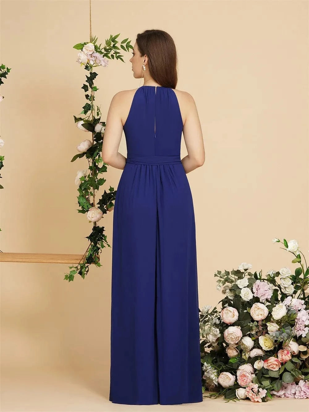 robe demoiselle d'honneur bohème longue pour mariage chic en été, coupe fluide et style champêtre
