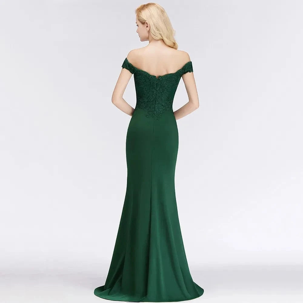 robe mariage invité chic épaules dénudées longue fluide femme couleur champagne élégante et tendance