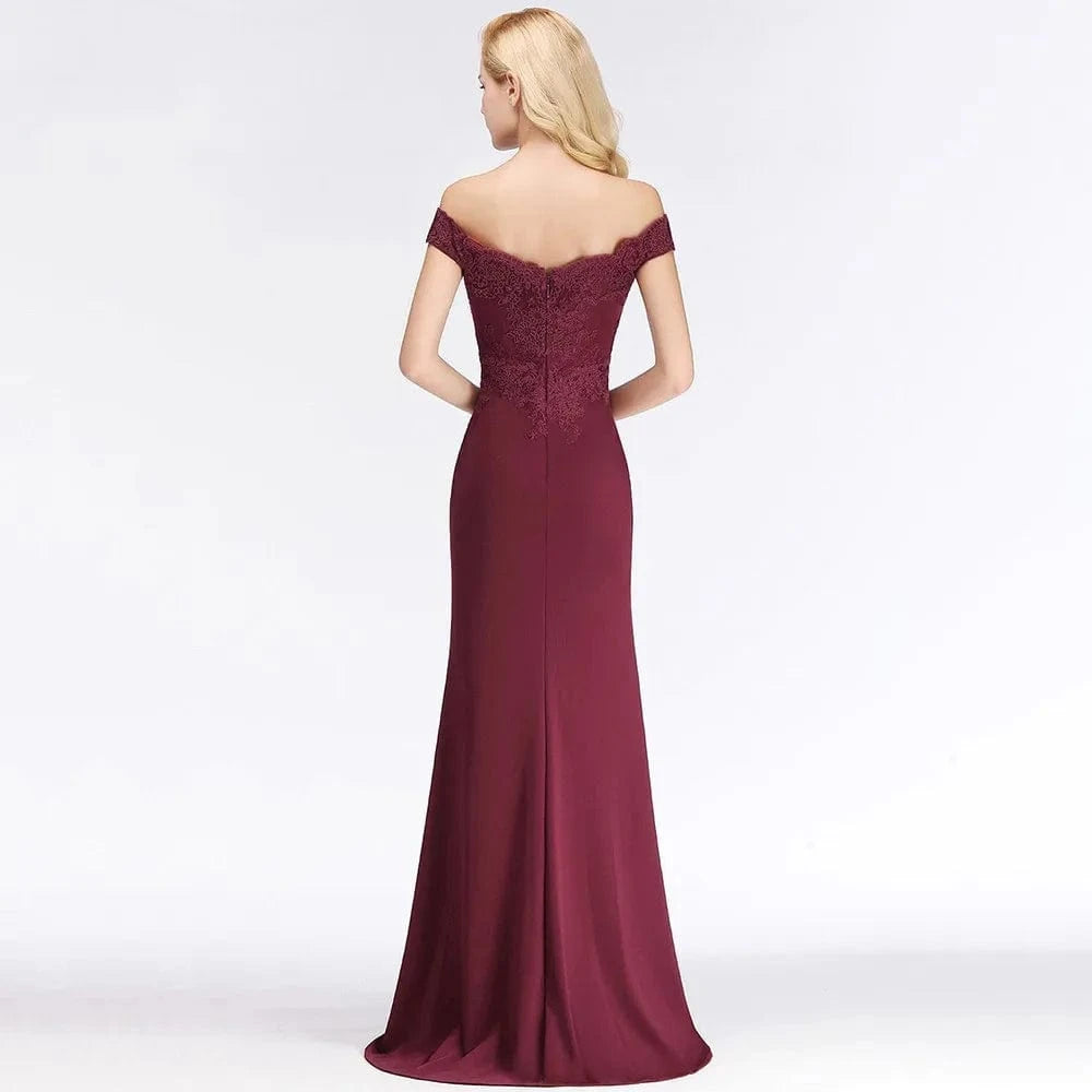 robe pour mariage invité chic épaules dénudées longue fluide femme en satin couleur rose poudré