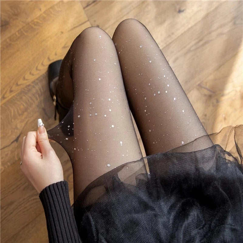 Collants noirs à paillettes – Personal Seller Paris