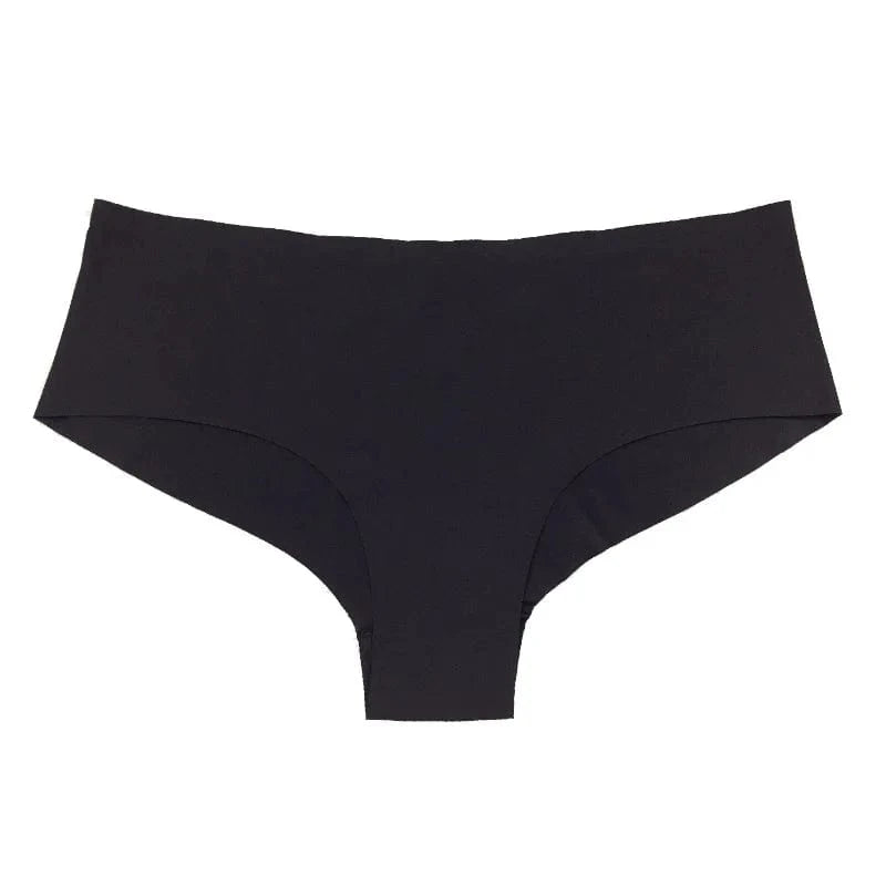 Culotte invisible noire taille haute effet seconde peau confortable sans couture pour femme élégante
