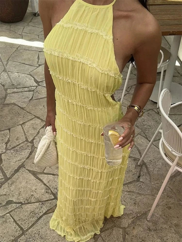 Robe bohème maxi dos nu