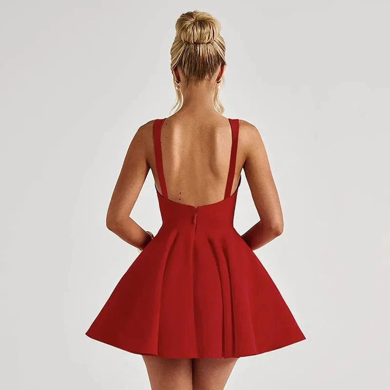 Robe corset courte évasée