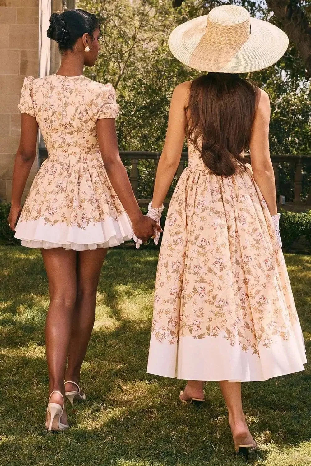 Robe d'été patineuse courte à imprimé floral