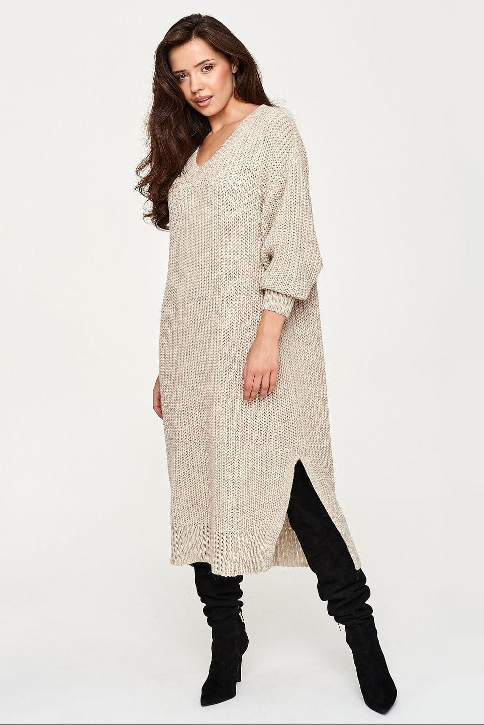 Robe de jour model 232048 Makadamia