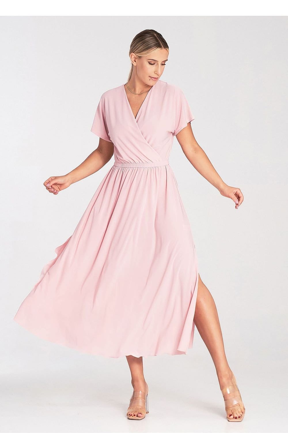 robe été casual longue fluide manches courtes parfaite pour un look décontracté chic en journée