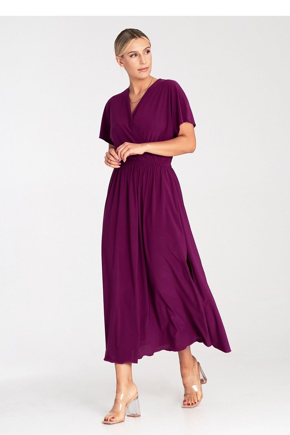 robe été casual longue coupe droite à manches courtes idéale pour les journées estivales décontractées