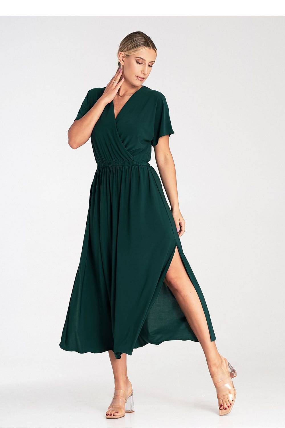 robe été casual longue fluide à manches courtes parfaite pour un look léger et décontracté
