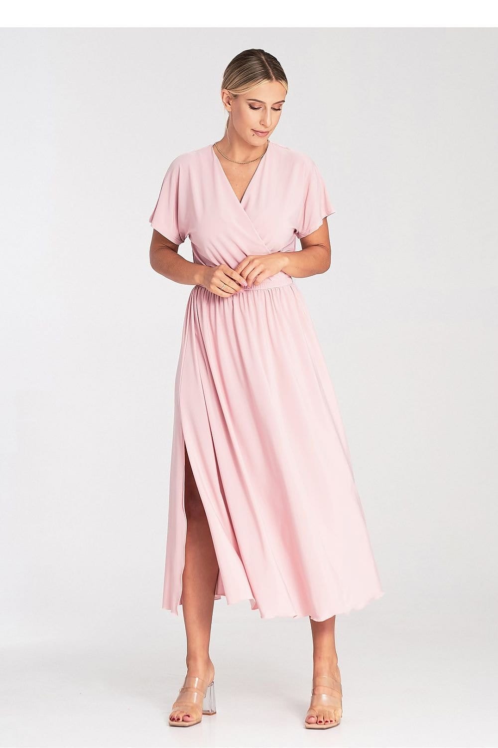robe été casual longue manches courtes fluide femme idéale pour journée estivale décontractée