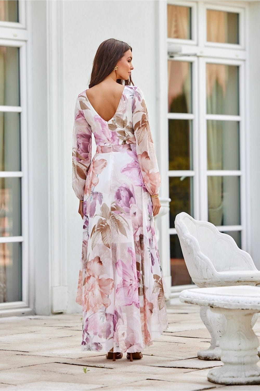 robe bohème asymétrique manche longue idéale pour une soirée chic ou un mariage invité élégant