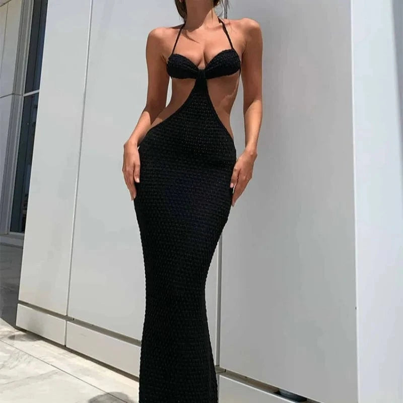 Robe de plage sexy longue sans manches