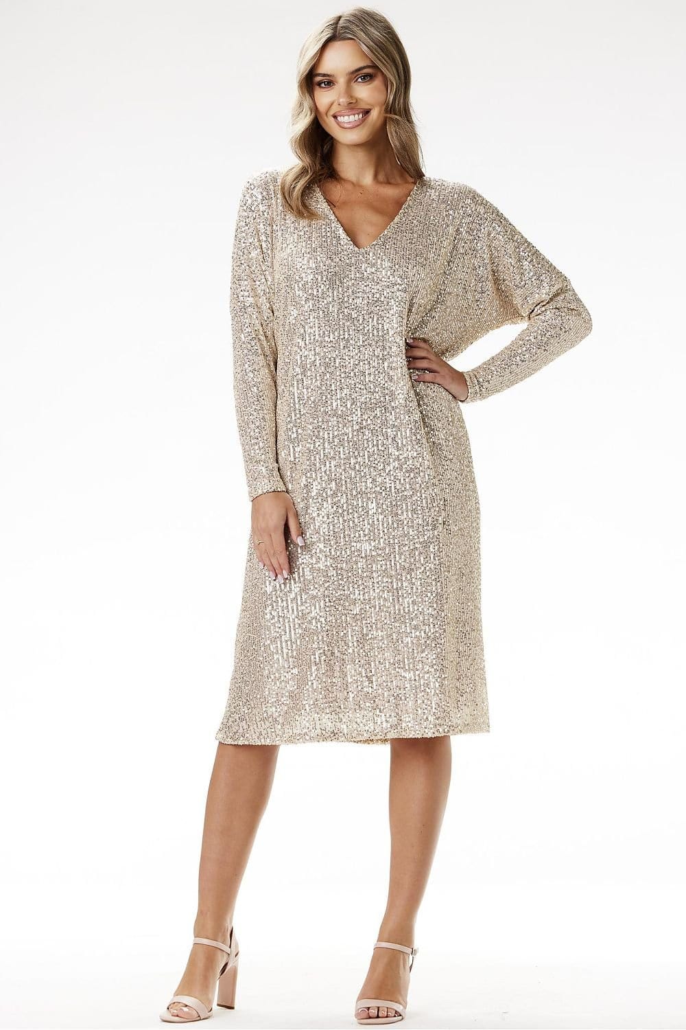 robe soirée manches longues pailletée noire longue moulante chic parfaite pour nouvel an ou mariage