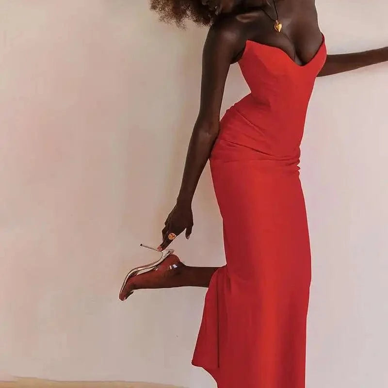 Robe de soirée bustier sirène longue