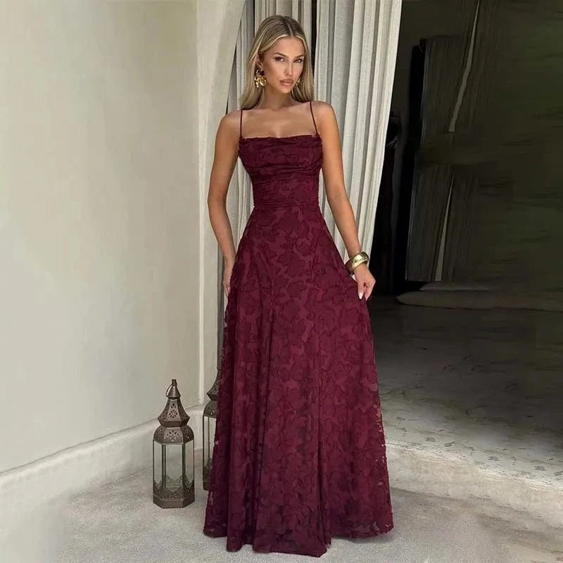 Robe de soirée chic longue en dentelle