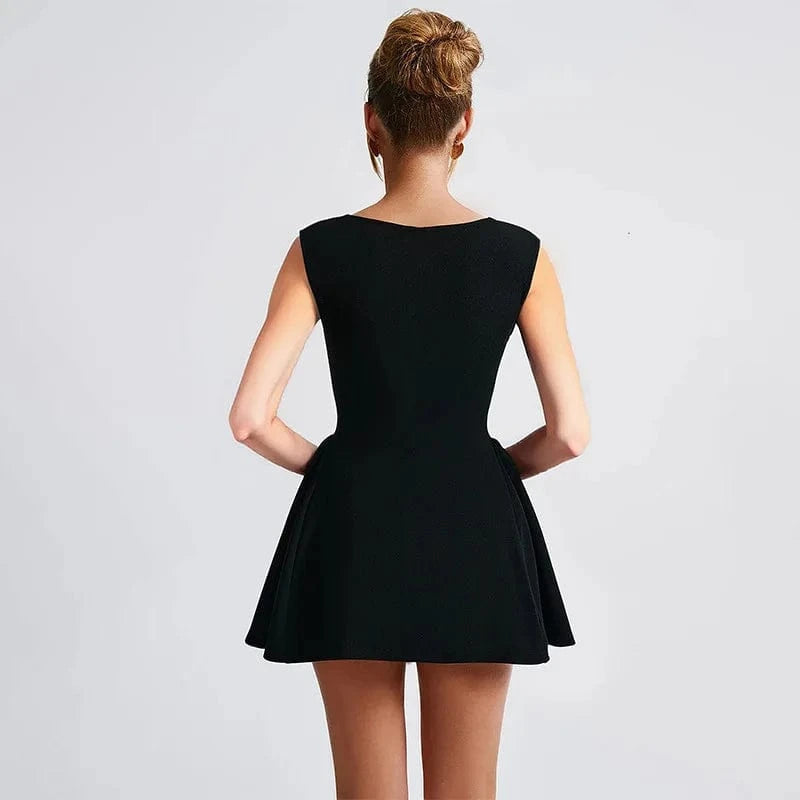 Robe de soirée courte chic évasée