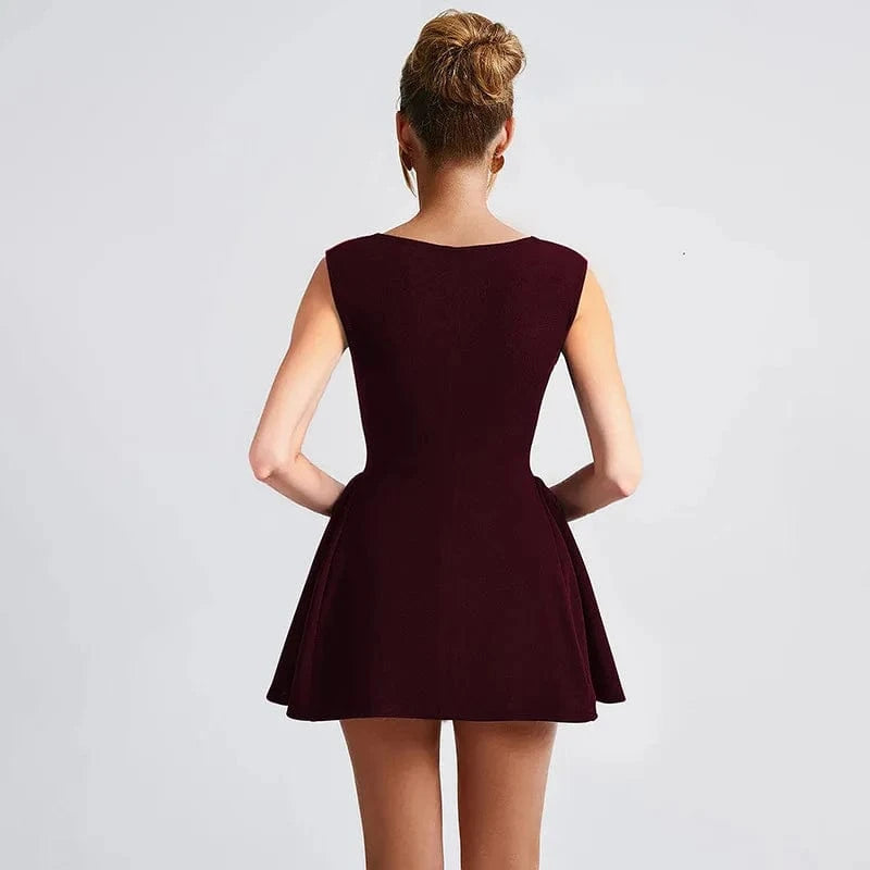 Robe de soirée courte chic évasée