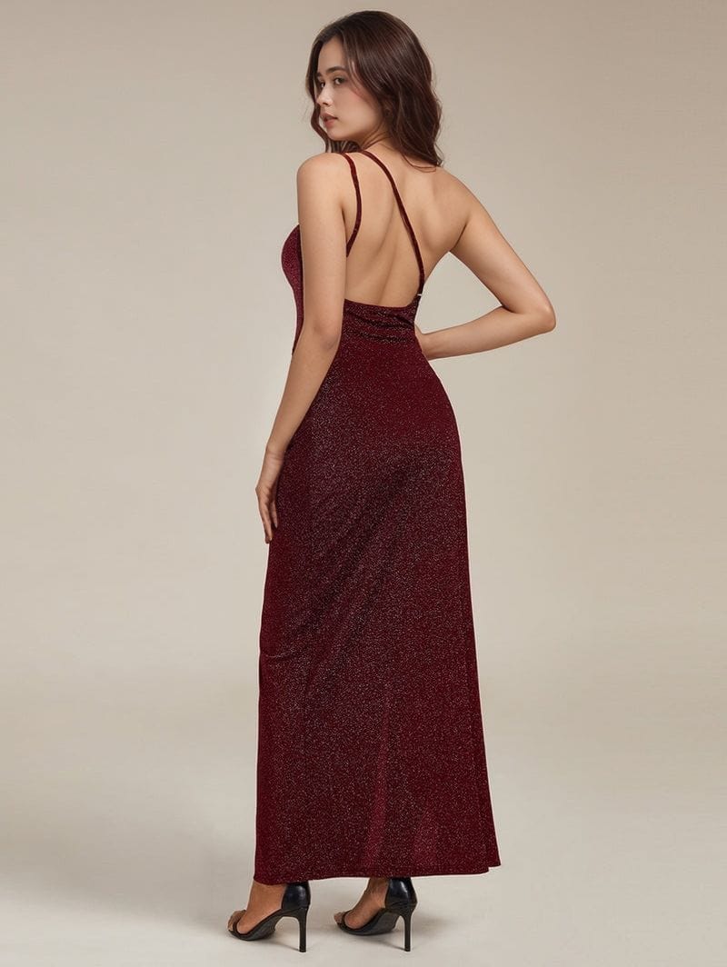 Robe de soirée dos nu moulante scintillante