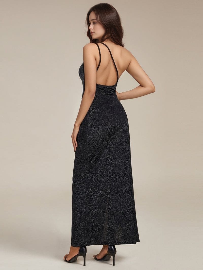 Robe de soirée dos nu moulante scintillante