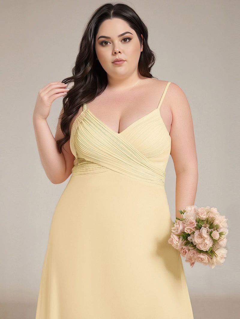 Robe de soirée jaune longue dos nu grande taille