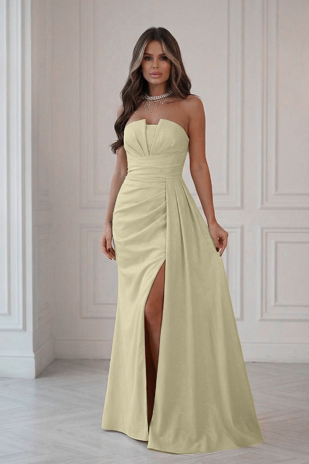 Robe longue model 224636 Bicotone