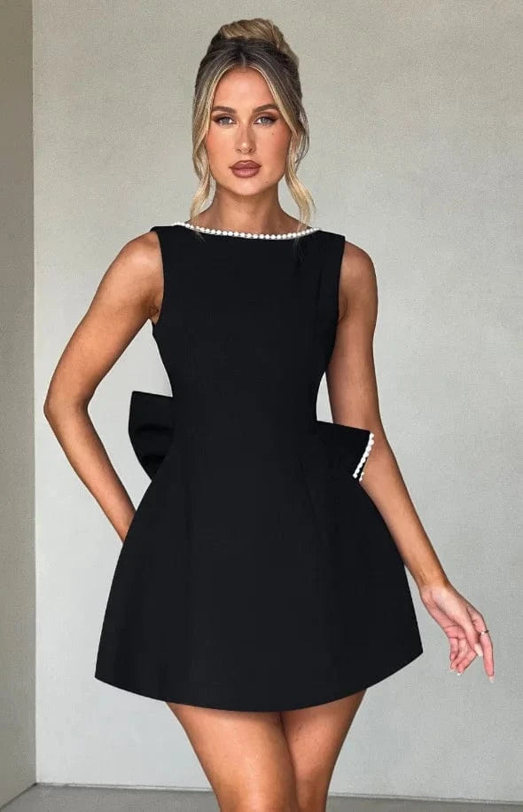 robe de soirée dos nu chic noire longue moulante élégante pour invitée mariage ou gala soirée