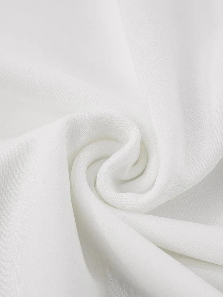 Robe de soirée maxi blanche fluide dos nu