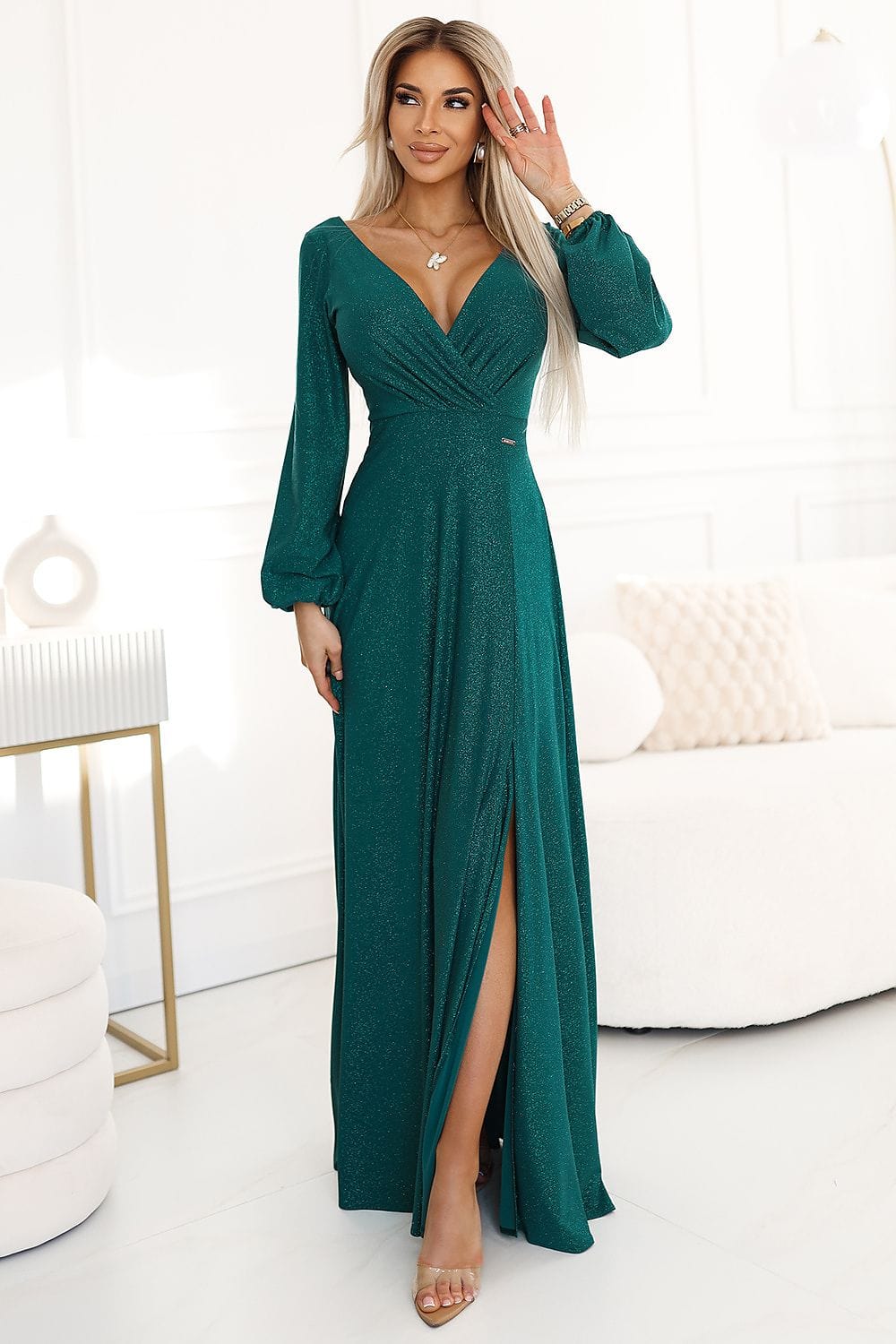 robe de soirée paillette longue fendue chic fendue glamour pour soirée mariage ou nouvel an