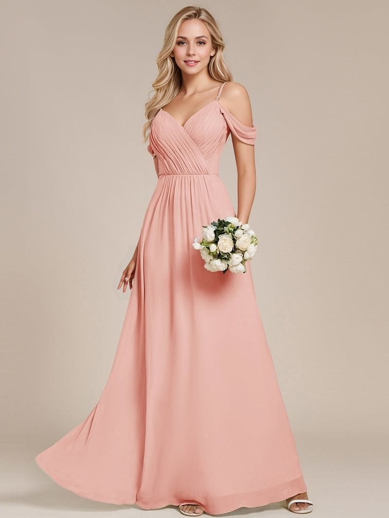 Robe demoiselle d'honneur rose longue dos nu