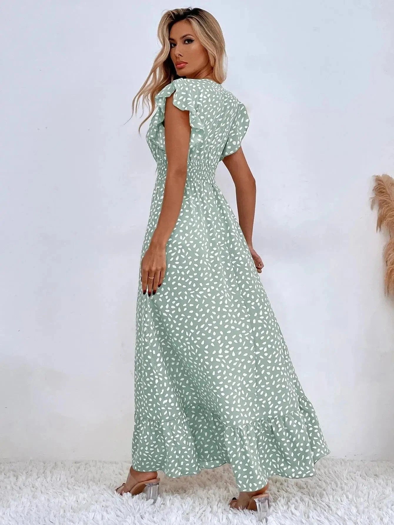 robe été bohème longue fluide pour plage avec manches courtes style papillon élégante et légère