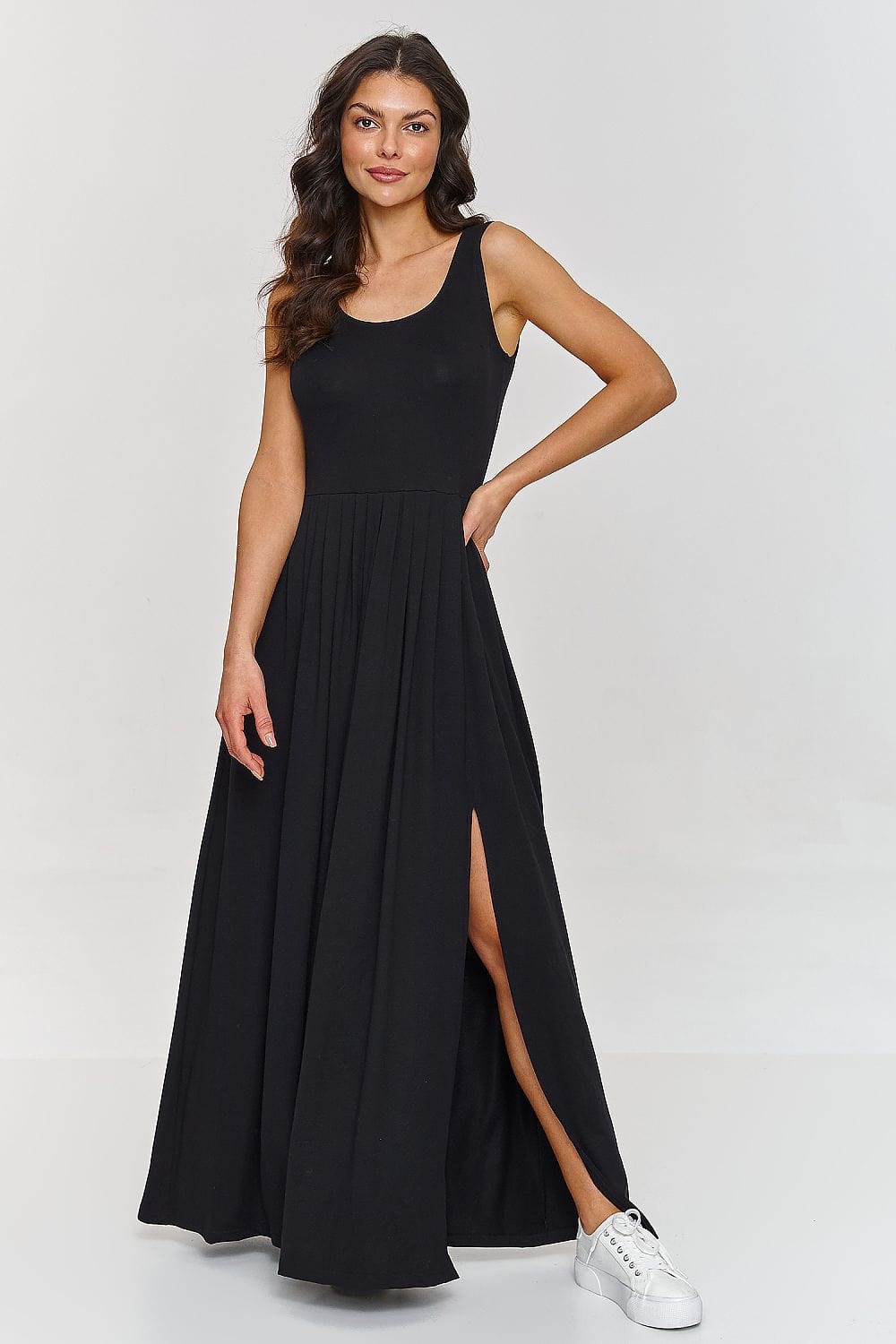 robe été longue fendue sans manches fluide femme pour plage ou soirée chic décontractée estivale