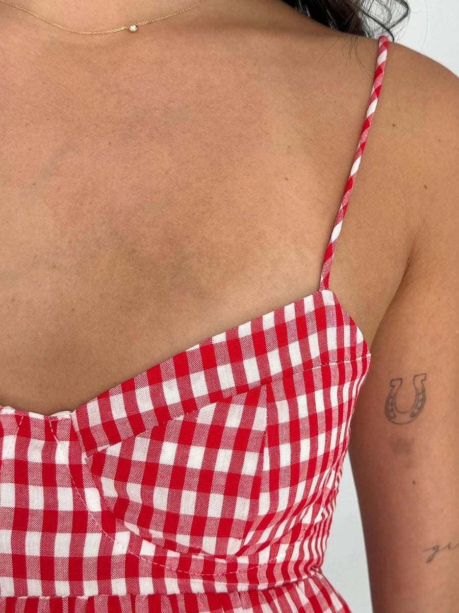 Robe été mini évasée à bretelles