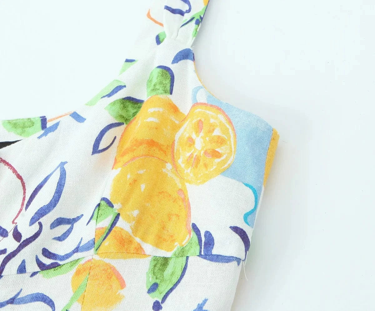 robe été casual midi multicolore boutonnée sans manches coupe droite fluide et légère pour l'été