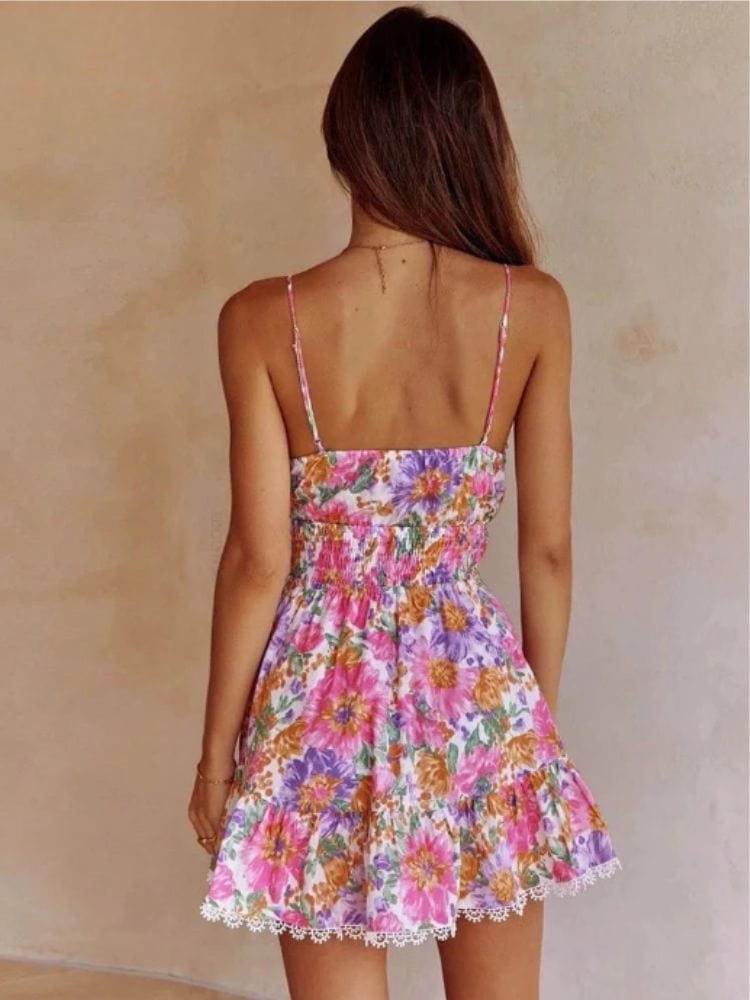 Robe été multicolore courte