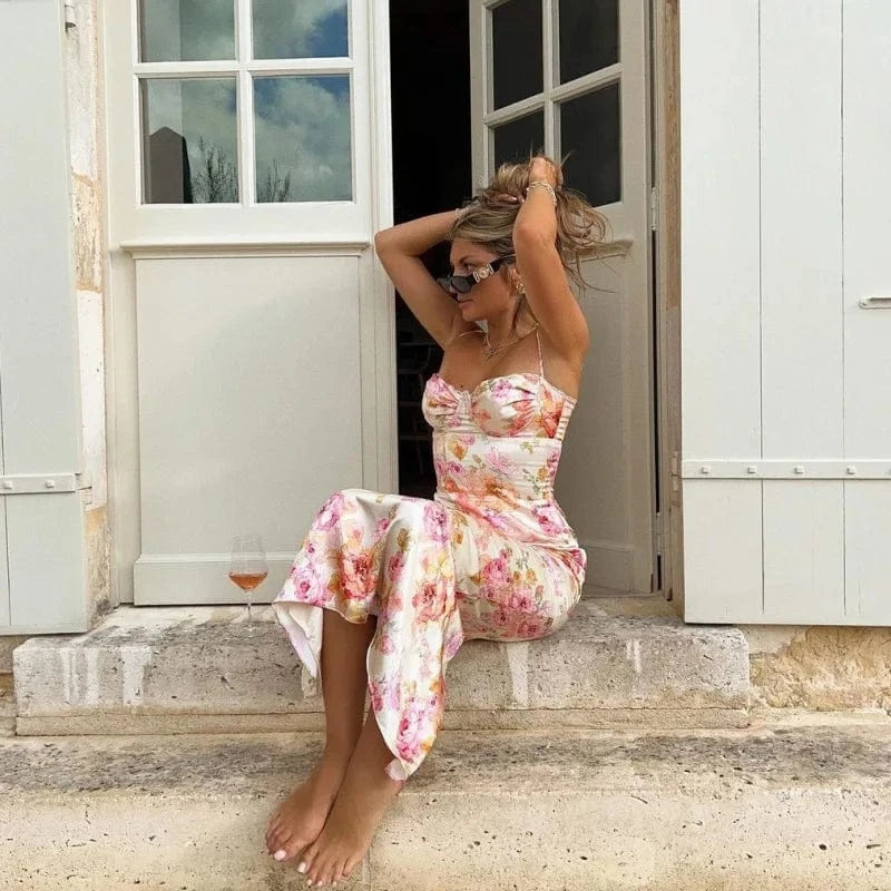 robe moulante fleurie d’été sexy pour soirée chic, courte à manches courtes et silhouette près du corps