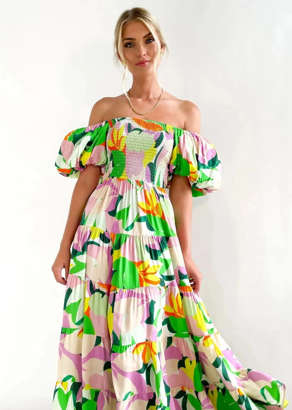 Robe MLM à épaules Dénudées - Taille S, Couleur Orange, Style Fit & Flare, Neuve Avec étiquettes