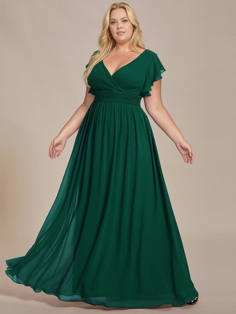 Robe invitée de mariage longue verte grande taille
