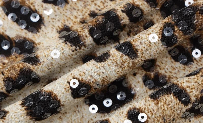 Robe léopard mini à paillettes