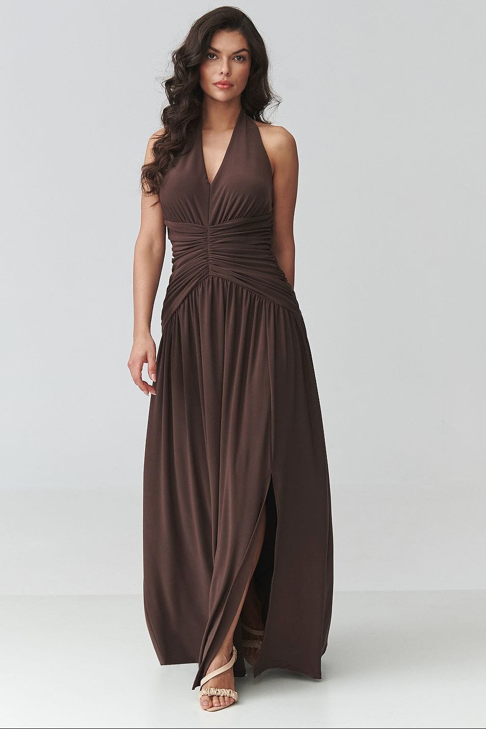 Robe longue model 228322 Makadamia