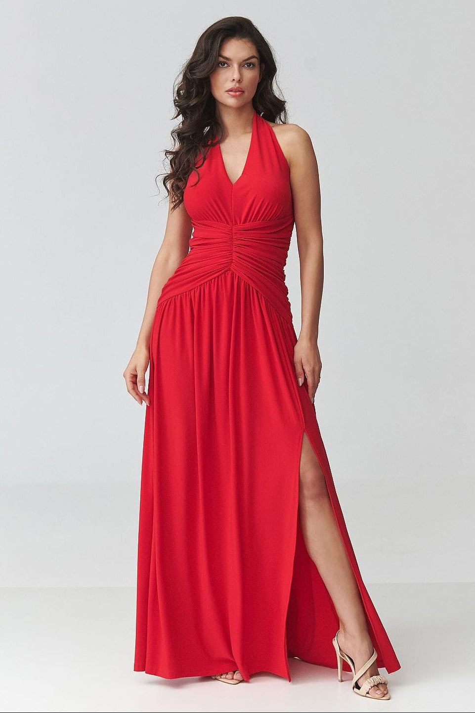 Robe longue model 228321 Makadamia