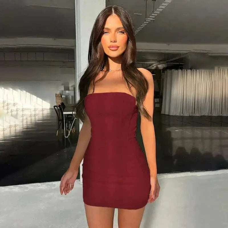 Robe mini moulante bustier