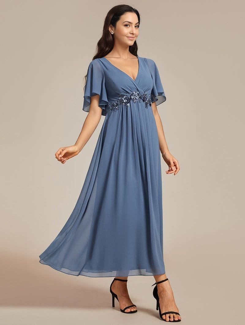 Robe pour invitée au mariage bleue