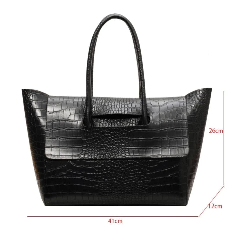 sac à main crocodile noir élégant texture effet cuir luxe accessoire chic soirée ou mariage