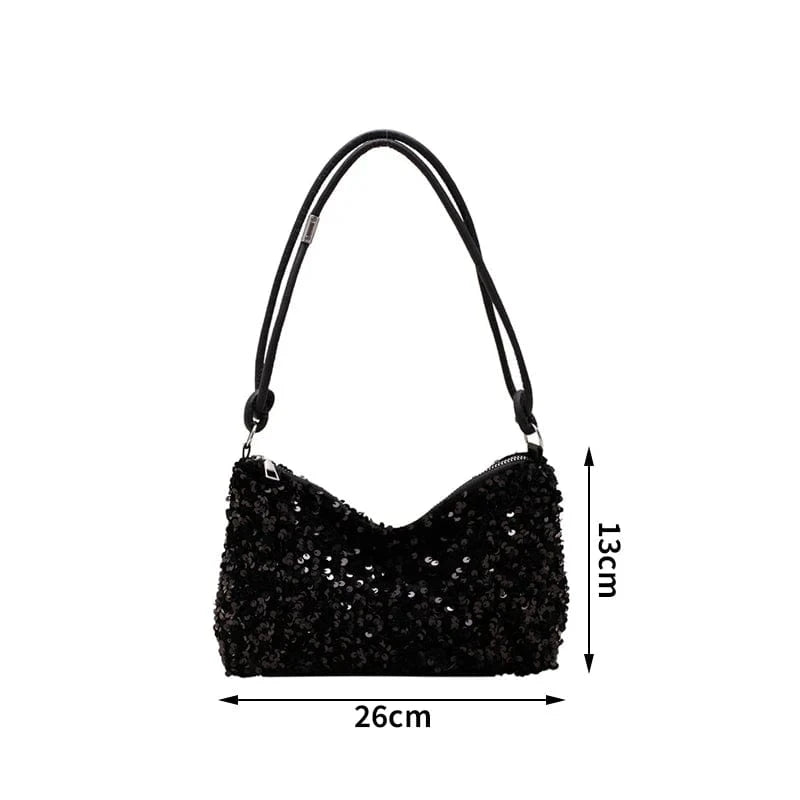 sac à main soirée chic paillette noire pour mariage grande taille élégant et tendance