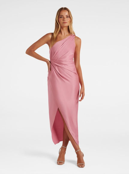 Robe asymétrique rose