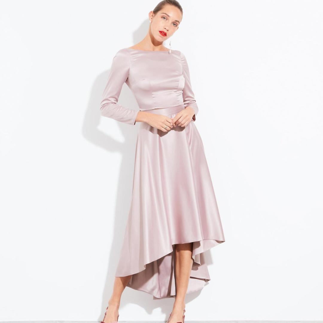 Robe demoiselle d'honneur manche longue