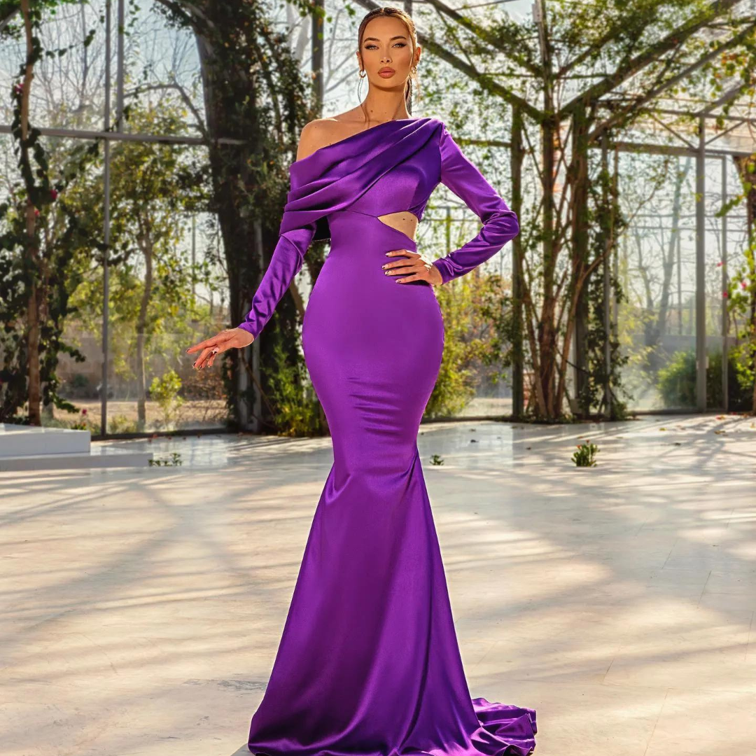 Robe de soirée violette
