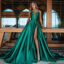 Robe de soirée verte