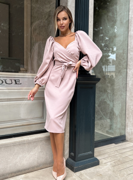 robe fourreau rose