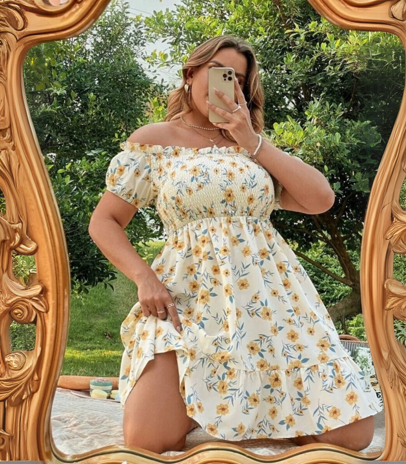 Robe grande taille fleurie