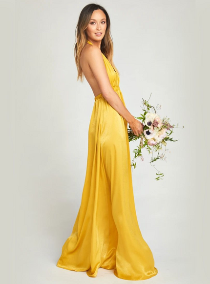 Robe jaune longue